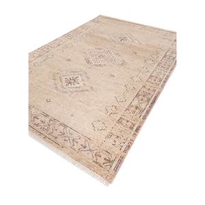 พรมขนสัตว์ถักมือขนาดใหญ่ Erbe รุ่น AKWL-1712 สีเบจและสีน้ำตาล ลายเรขาคณิต สำหรับตกแต่งห้องนั่งเล่นวัยรุ่น - Product Image 2