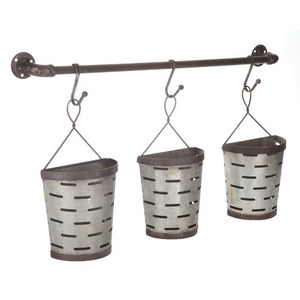 Pot de fleur décoratif de seau de planteur en métal pour l'affichage de plante de salon de balcon de jardin extérieur d'intérieur - Product Image 4