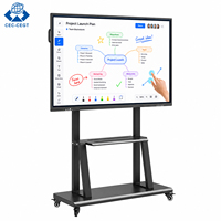 ZDHQ OEM Pantalla Interactiva Todo en Uno Ultra Screen de 55/65/75/85/98 Pulgadas 4k con Pantalla Táctil Infrarroja de 20 Puntos, Android+Windows, Inalámbrica y Función Co-Screen