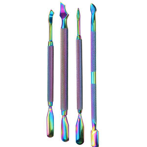 4 Pcs Set Steel Double-Ended Cuticle Pusher Dead Skin <b>Remover</b> Manicure Cleaner Essential <b>Nail</b> Art <b>Tool</b> Cuticle Pusher for <b>Nail</b> - Product Image 2