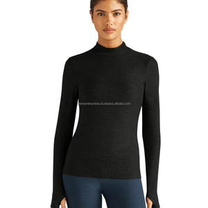 Yog personalizable transpirable estirable entrenamiento ropa deportiva secado rápido manga corta sin costuras Yoga Top hecho a mano Fitness camiseta - Product Image 5