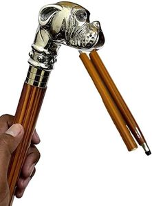 ไม้เท้าเดินป่าพับได้แบบยืดหดได้ทำด้วยมือด้ามจับโลหะกันลื่นสำหรับการเดินป่ากลางแจ้งแบบไม่ซ้ำใคร - Product Image 2