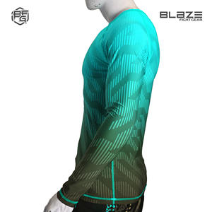 เสื้อ rashguard ซับลิเมตสำหรับผู้ชายแขนยาวสำหรับฟิตเนสยิมฟิตเนส BJJ การฝึกอบรมที่จำเป็น - Product Image 2