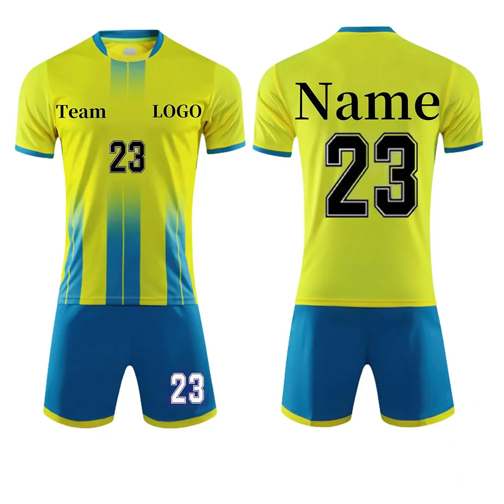 100% Goods Quality Selling Custom Team Name Men's Soccer Uniform 100% Polyester Made Unisex Shirts