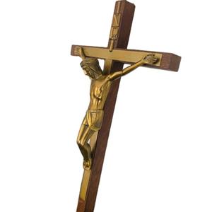 Nouveau Vintage Design en bois laiton autel bas prix à la main personnalisé Crucifix religieux autel église accessoires sur chaud demandé - Product Image 1