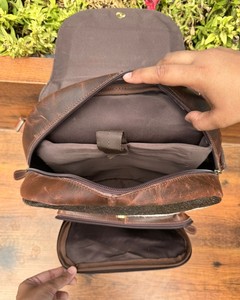 Cheveux fabriqués à la main sur cuir repoussé dissimulé sac à dos de transport Western véritable cuir de vachette Concho voyage sac à dos pour les femmes - Product Image 6