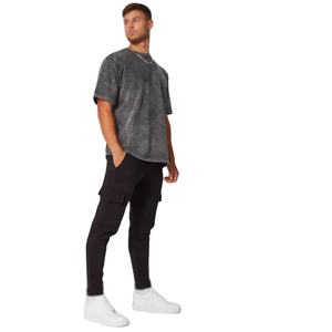 Logotipo personalizado Streetwear de gran tamaño pesado 100% algodón hombres camisetas sólido de alta calidad estampado ácido lavado Vintage - Product Image 5