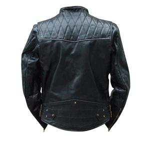 Veste de motard d'hiver décontractée à col montant pour hommes en cuir d'agneau véritable noir avec fermeture à glissière ODM Type d'approvisionnement - Product Image 6