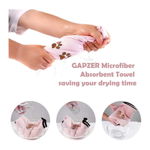 ชุดผ้าขนหนูสุนัขคอตตอน100% หรูหราเป็นมิตรกับสิ่งแวดล้อมพิมพ์โลโก้ตามสั่งพิมพ์ลายสัตว์ผ้าขนหนูทำความสะอาดสำหรับสัตว์เลี้ยงขายดี - Product Image 2