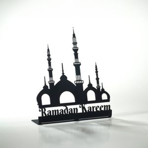 Centro de mesa de farol islámico de lujo hecho a mano de metal para Ramadán y Eid lleno de tradición de calidez ligera - Product Image 2