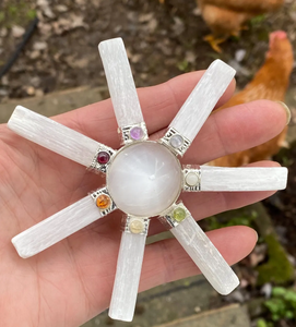 Crayon d'agate en cristal de pierre de soleil naturelle de qualité supérieure Offre Spéciale avec générateur d'énergie pyramidale 7 crayons pour la guérison et la décoration - Product Image 6