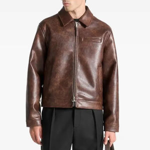 แจ็คเก็ตหนังผู้ชายสไตล์ดีไซเนอร์สุดฮิต หนังเทียม แบรนด์ดัง สไตล์คลาสสิก คุณภาพสูง ดีไซน์สั่งทำพิเศษ แจ็คเก็ตทันสมัย - Product Image 1