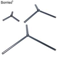Tripod Mini Aluminium SORRISO, Tripod Meja Portabel, Stand Tripod Universal 1/4 Inci untuk Kamera Digital, Ponsel, Gimbal
