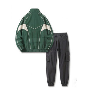 ชุดวอร์มผู้ชายสไตล์เรโทรสำหรับฤดูร้อนและกิจกรรมกลางแจ้ง ผ้าเนื้อนุ่ม ใส่สบายทรงหลวม - Product Image 2