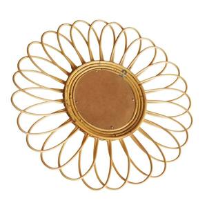 Moderno lujo Floral motivo pared espejo tejido ratán marco Art Deco diseño estilo para dormitorio y baño decoración del hogar - Product Image 2