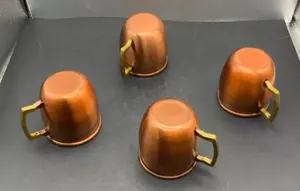 Ensemble de tasses élégantes en cuivre martelé à la main de qualité supérieure de 500ml/200ml, meilleures ventes, cadeaux d'affaires, tasses en céramique pour cocktail et bière - Product Image 3
