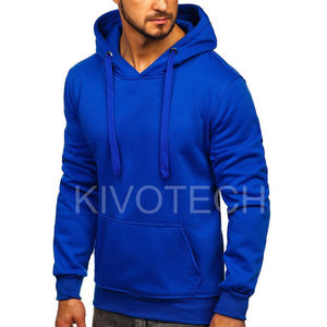 Kivotech Sweat-shirt à capuche et sweat-shirt pour hommes personnalisés couleur unie coton/polyester lourd accessoire de saison d'hiver - Product Image 1