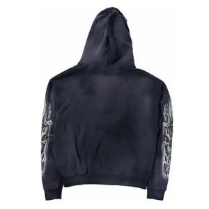 Chándal de calle personalizado para hombre, chándal desgastado lavado con agua ácida de gran tamaño en blanco de alta calidad para hombre - Product Image 3