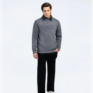 Sudadera de cuello redondo de algodón para hombre de peso pesado personalizada de alta calidad 100%, sudadera recortada de lujo lisa en blanco para hombre - Product Image 4