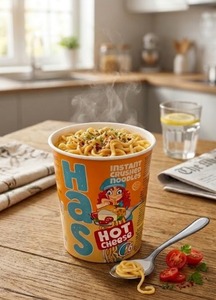 DEM Hot <b>Cheese</b> Fried Instant for 70g Creamy Ready Ramen Snack 18% Fat 6-Minute - Product Image 2