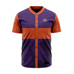High Quality Breathable <b>Baseball</b> Uniforms Custom Digital Print Design Anti-Bacterial Anti-UV 100% Polyester Men's Adult Low - Product Image 5