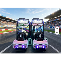 Machine d'arcade de course dynamique à monnayeur en acier inoxydable, connectable individuellement, avec support anglais pour la conduite en drift rapide