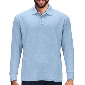 Polos de piqué de manga larga para hombre 100% algodón 180 GSM OEM Bangladesh Factory hombres exclusivos polos de manga larga con puños - Product Image 6