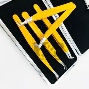 Pinzas para extensión de pestañas postizas, pinzas para extensión de pestañas con logotipo gratis, pinzas para pestañas de acero inoxidable, embalaje gratis, visón sostenible - Product Image 2