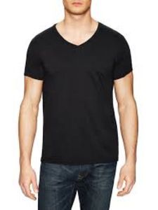 Camiseta 100% de algodón de gran tamaño para hombre, camiseta en blanco de talla grande con cuello en V, camiseta de algodón de punto transpirable personalizable de Color gris - Product Image 4