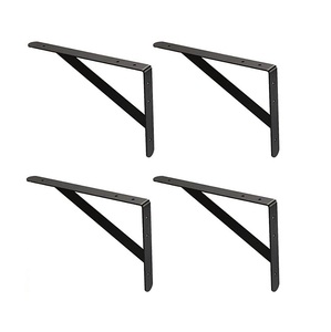 Soporte de estante de hierro negro perfecto para el diseño moderno del hogar y arreglos de almacenamiento de pared industrial - Product Image 1