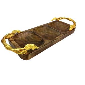 Plateau de service le plus populaire pour la cuisine à domicile Plateau en métal décoratif de style unique fait à la main Serveur d'aliments Produit le plus vendu - Product Image 2