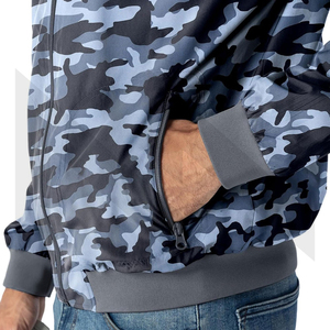 Veste Bomber à col montant pour hommes de haute qualité pour l'automne hiver manteau décontracté à manches longues coupe-vent en toile pour l'automne - Product Image 4