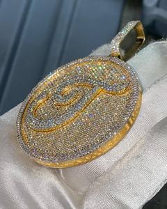 Bijoux de bus 3D brillants personnalisés pour hommes, testeur de diamants de passage de Moissanite VVS, pendentif boule 3D plaqué glacé - Product Image 4