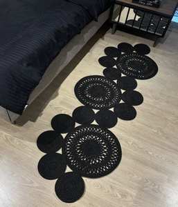 Artículo caliente 2025, venta al por mayor, posavasos de Material Natural personalizado, Vietnam, bohemio, hecho a mano, jacinto de agua redondo, manteles individuales de decoración de mesa tejida - Product Image 4