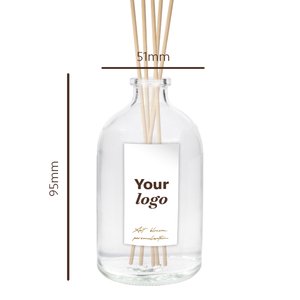 Diffusore di Aromi di Lusso Moderno Fatto a Mano 100ml, Vaso in Vetro Cilindrico con Logo Personalizzato, Prodotto in Francia, Decorazione per la Casa - Product Image 4