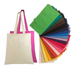 Logo imprimable d'usine sublimation mode rayé sac fourre-tout blanc personnalisable taille toile coton cadeau sac à bandoulière - Product Image 4