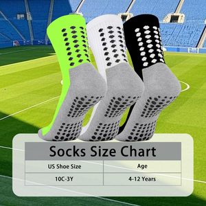 Calcetines de agarre para jóvenes, calcetines deportivos atléticos de fútbol para niños, niñas, 3 pares de calcetines de nailon - Product Image 3