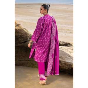 Conjunto de Traje Jacquard de 3 Piezas sin Costuras en Morado y Rosa para Mujer - Product Image 6