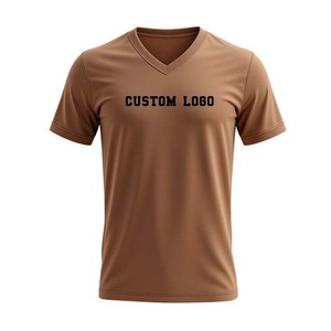 เสื้อผ้าผู้ชายไซส์ใหญ่พิเศษเสื้อยืดคอวีใส่สบายสำหรับผู้ชายเสื้อแฟชั่นสีพื้นเข้ารูปปรับแต่งได้ตามต้องการ - Product Image 3