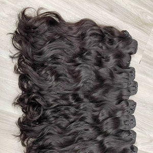 Extensiones de cabello crudo vietnamita de la mejor oferta 2025, cutícula alineada, sin cobertizo, sin enredos, mechones de cabello ondulado Natural, envío directo - Product Image 1