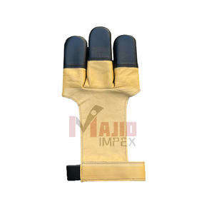 Archery Three Finger <b>Gloves</b> Leather Finger Protection Riding Equestrian <b>Shooting</b> Archery <b>Gloves</b> - Product Image 3