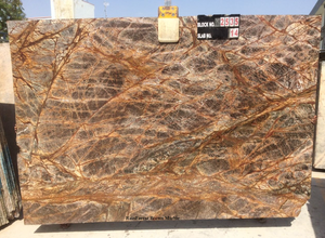 Panel de pared de piedra atractivo hecho de calidad Natural 100% Panel de pared de mármol verde marrón de bosque lluvioso para Interior Exterior - Product Image 2