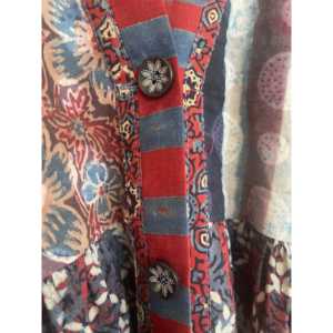 Top de punto tipo caftán para mujer con diseño de estampado mixto - Product Image 3