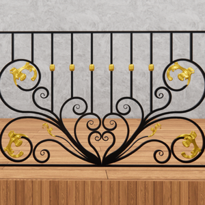 Rampe de balcon en fer forgé moderne sur mesure avec une durabilité supérieure et un design architectural extérieur élégant et artisanal - Product Image 4