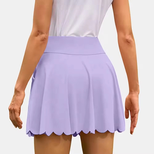 Falda de tenis para mujer con bolsillo y pantalones cortos interiores Falda estirable de secado rápido para correr partidos y practicar en la cancha - Product Image 3