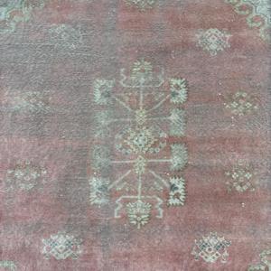 6.3x9.2 ft Rug, Turkish Vintage Rug, <b>Red</b> <b>Wool</b> Rug - Product Image 3