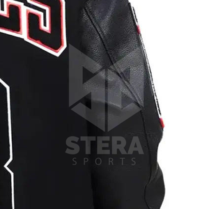 Chaqueta Universitaria Personalizada para Hombre con Cuello Alto, Chaqueta Varsity de Invierno con Bordado de Letras, Logotipos, Parches y Etiquetas Personalizadas - Product Image 6