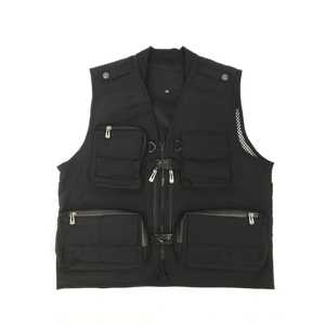 Gilets pour hommes personnalisés utilitaire reporter multi-poches pêche hommes couleur unie photographe travail uniforme sécurité Cargo gilet 2025 - Product Image 2
