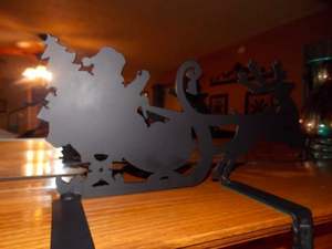 Eye-Catching Silver Metal <b>Stocking</b> <b>Holder</b> Affordable Christmas Decoration Ornaments Stylish Holiday Supplies - Product Image 3