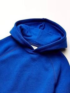 Sweat-shirt à capuche unisexe en coton mélangé bleu royal avec poche kangourou pour plus de confort - Product Image 2